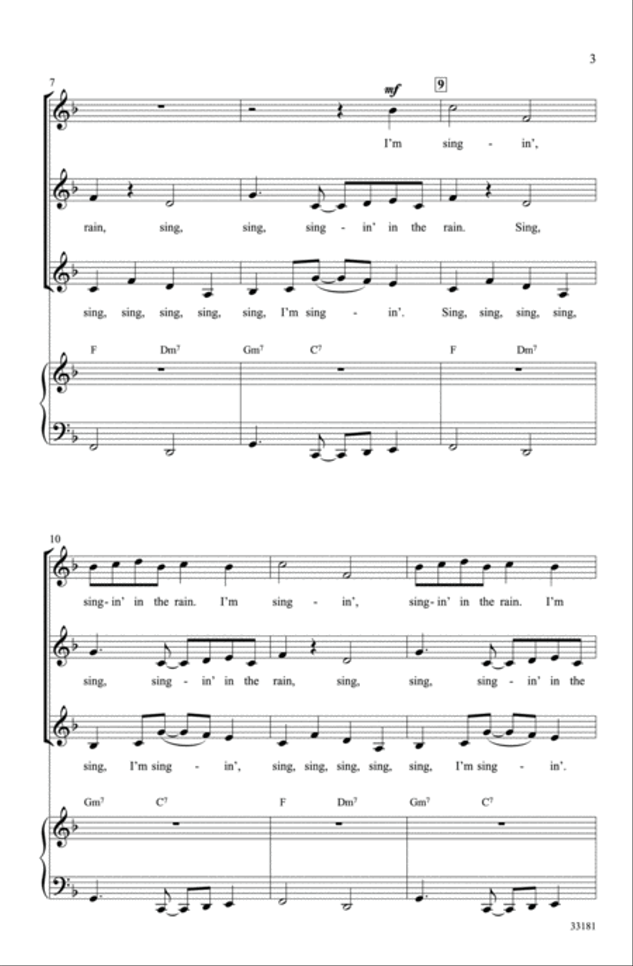 Singin' in the Rain Women's Choir scores gallery preview page 3