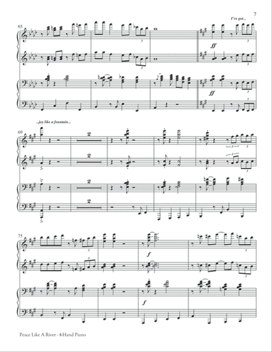 Peace Like a River Choir scores gallery preview page 7