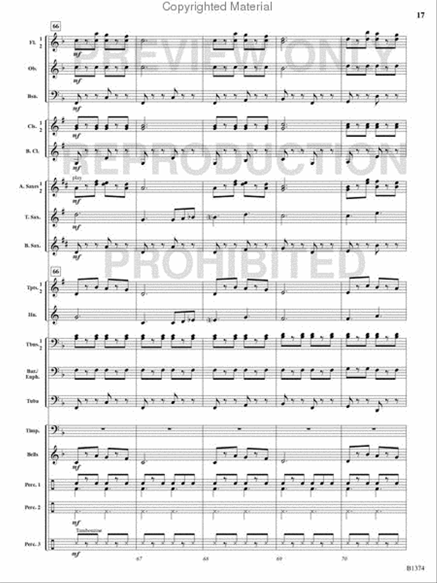 A Stowaway on Santa's Sleigh Concert Band scores gallery preview page 16