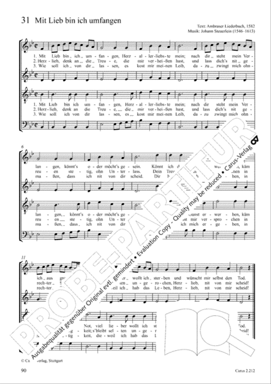 Love songs. Choral collection with CD 4-Part scores gallery preview page 78