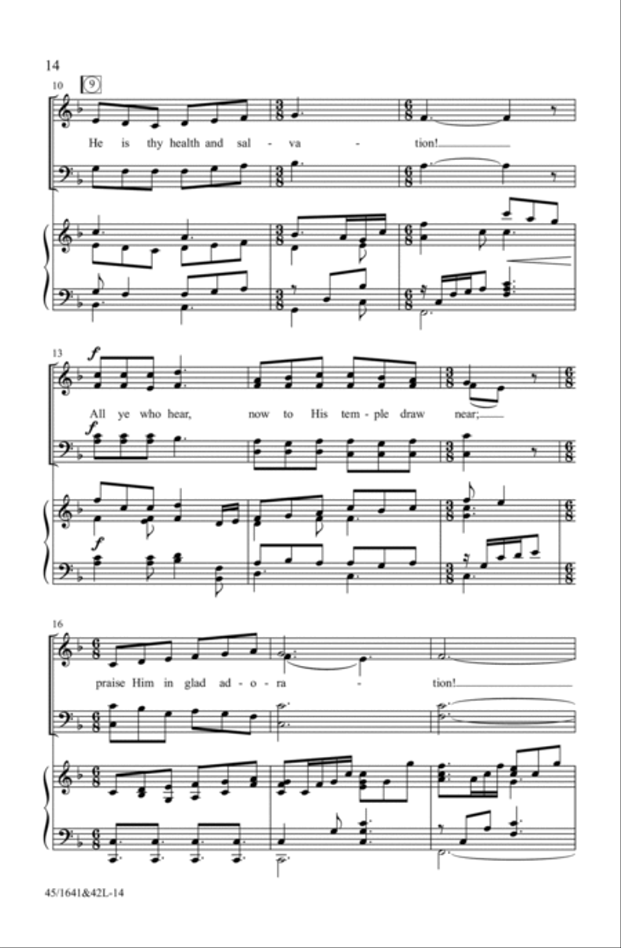 A Festival of Hymns SATB (Digital Download) 4-Part scores gallery preview page 14