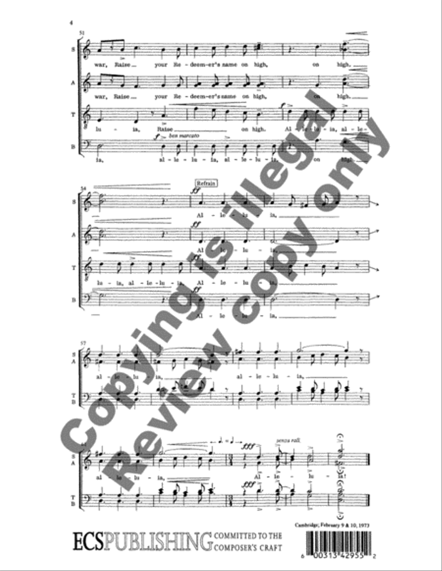 Now Is the Hour of Darkness Past from Alleluia, Acclamation and Carol 4-Part scores gallery preview page 7