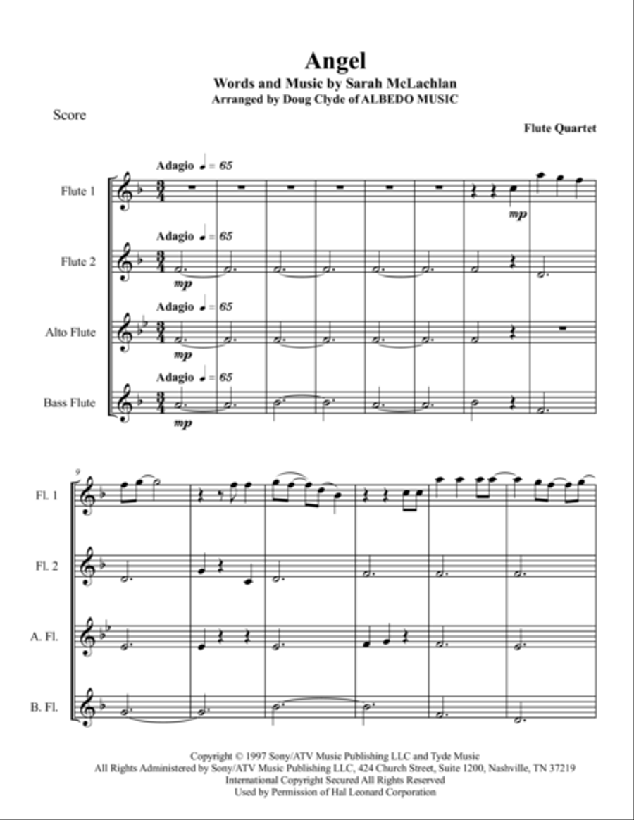 Angel Woodwind Quartet scores gallery preview page 1