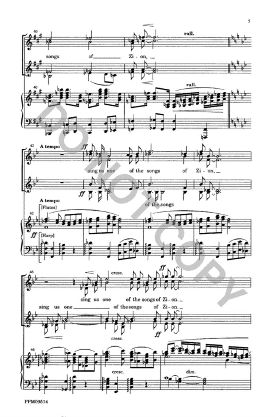 By the Rivers of Babylon SSAA scores gallery preview page 6