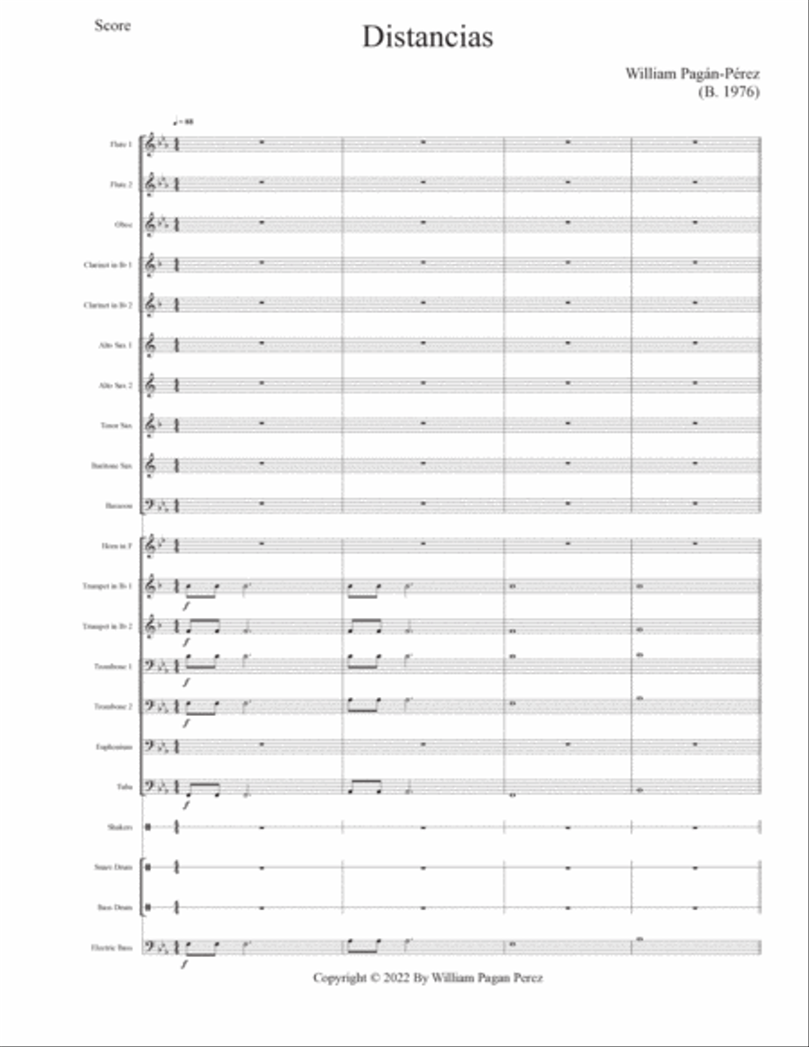 Distancias For Concert Band