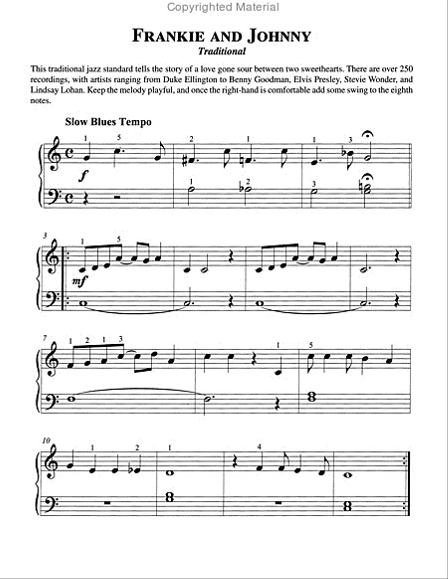 A First Book of Jazz -- For The Beginning Pianist with Downloadable MP3s Piano Solo scores gallery preview page 4