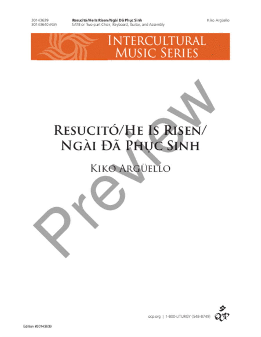 Resucito/He Is Risen/Ngai Da Phuc Sinh 4-Part scores gallery preview page 2