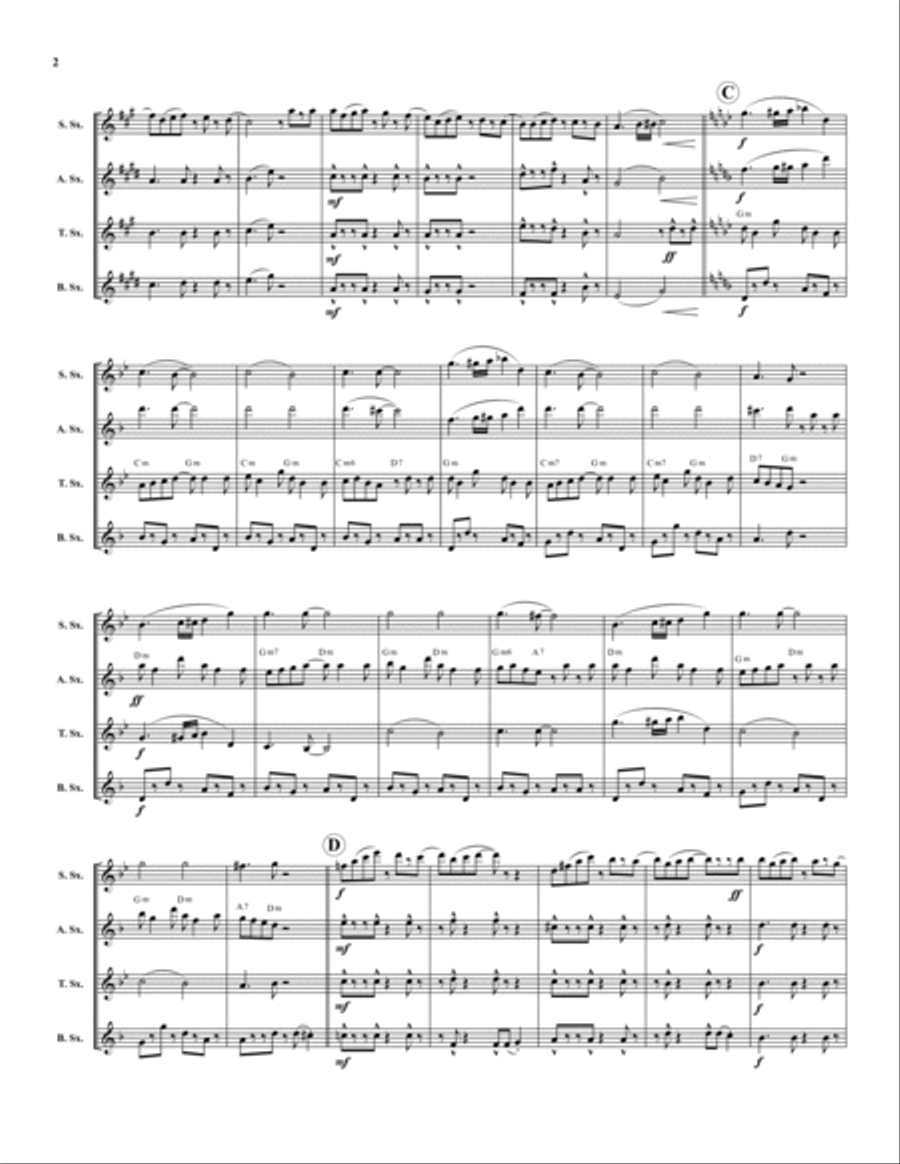 Wimple Dimple Saxophone Quartet scores gallery preview page 2