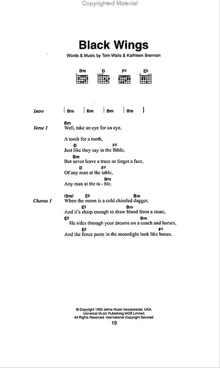 Tom Waits – The Little Black Songbook Acoustic Guitar scores gallery preview page 3