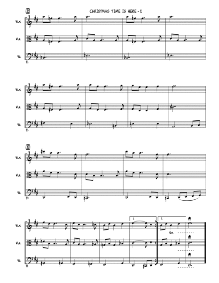 Christmas Time Is Here Christmas Time Is Here String Trio scores gallery preview page 3