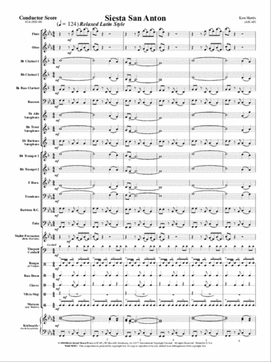 Siesta San Anton Siesta San Anton Concert Band scores gallery preview page 2
