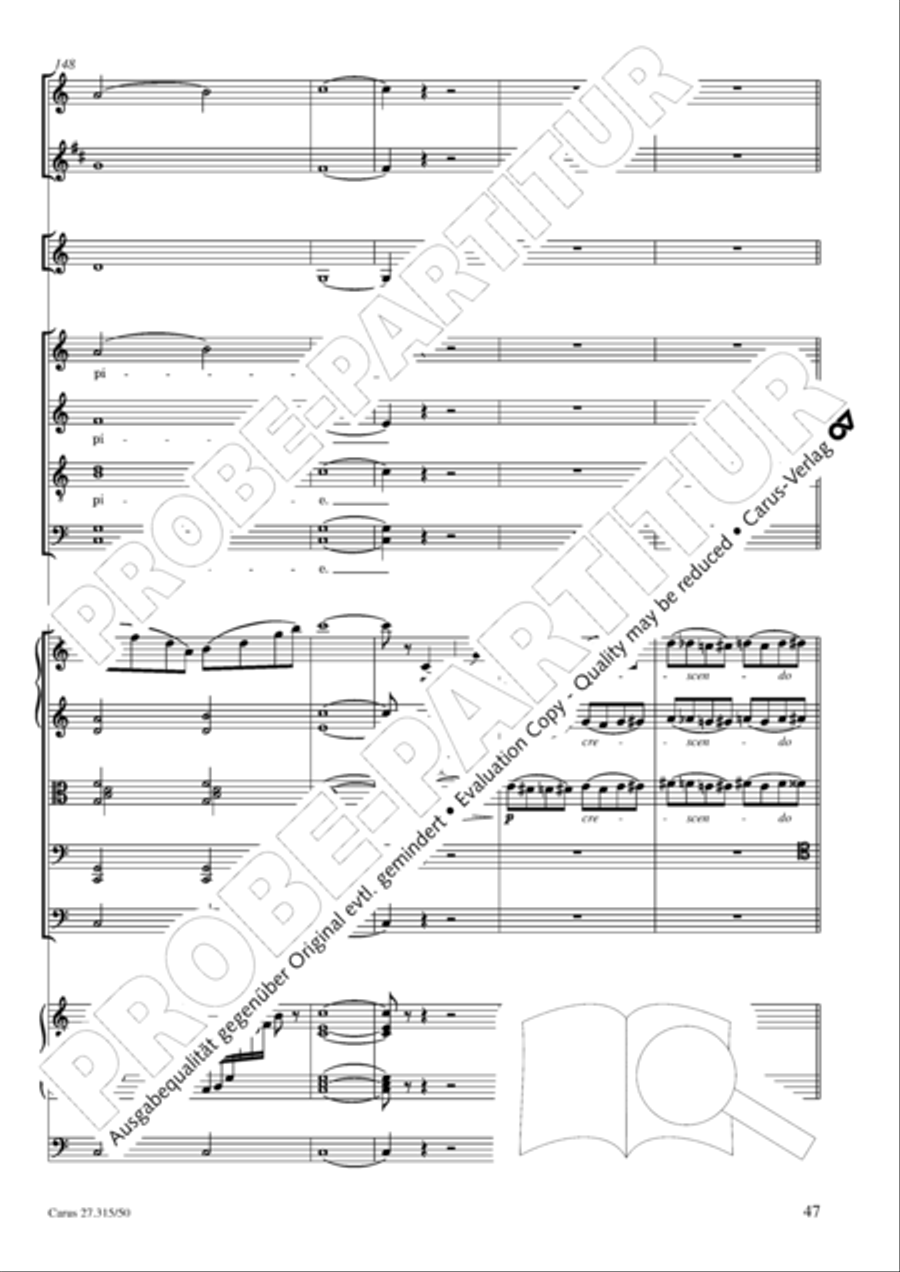 Requiem in C major 4-Part scores gallery preview page 50