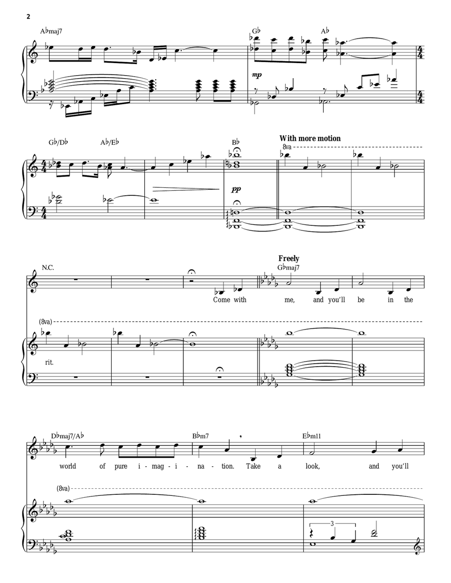 Pure Imagination Pure Imagination Piano, Vocal scores gallery preview page 2
