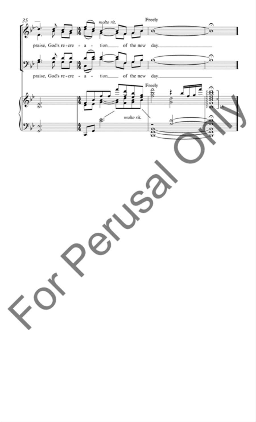 Morning Has Broken 4-Part scores gallery preview page 7