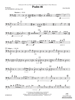 Psalm 46: (wp) 2nd B-flat Trombone B.C.
