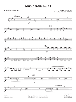 Music from "Loki" (arr. Michael Brown) - Eb Alto Saxophone 2