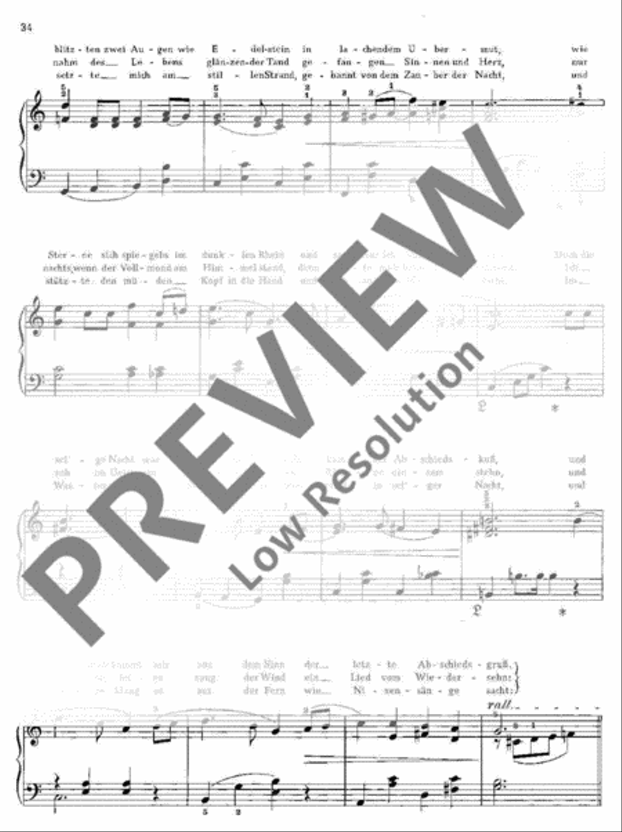 Wenn am Rhein die Rosen blühn Piano scores gallery preview page 3