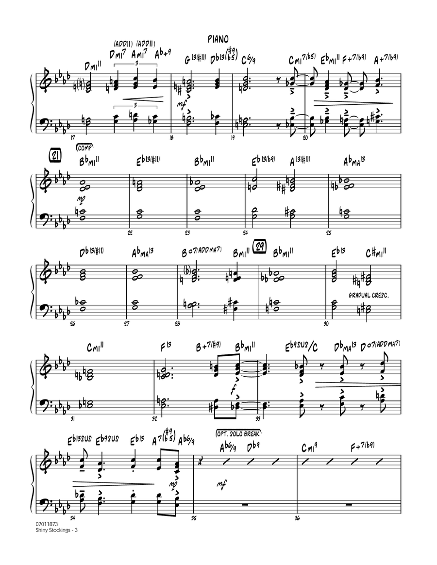Shiny Stockings - Piano Jazz Ensemble scores gallery preview page 3