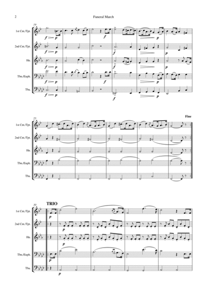Funeral March (Walch)/"Beethoven's Funeral March No.1" - Brass Quintet image number null