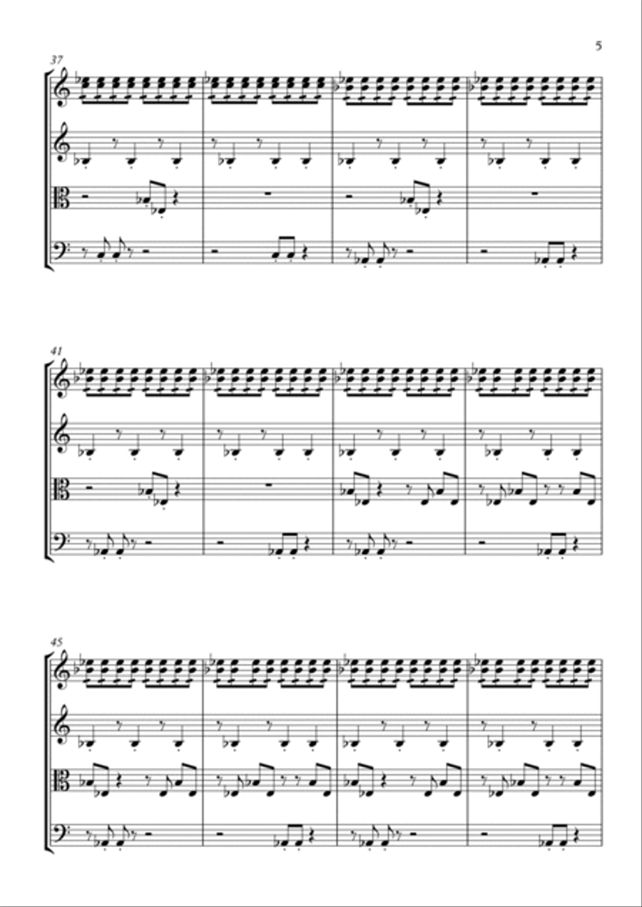 Cuarteto de cuerdas No. 1 Op. 1 - Alejandro Soqui (Score) String Quartet scores gallery preview page 5