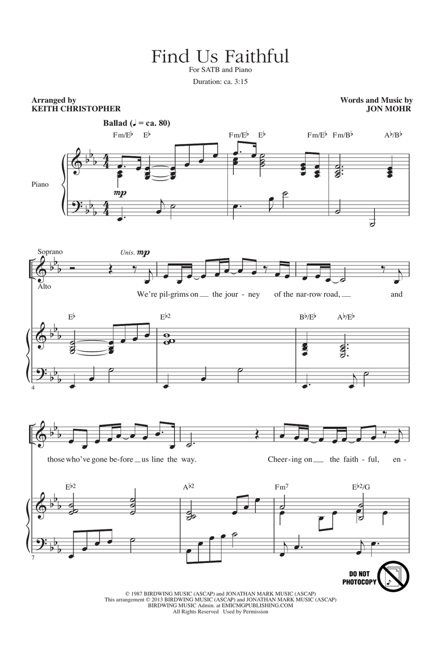 Find Us Faithful 4-Part scores gallery preview page 1