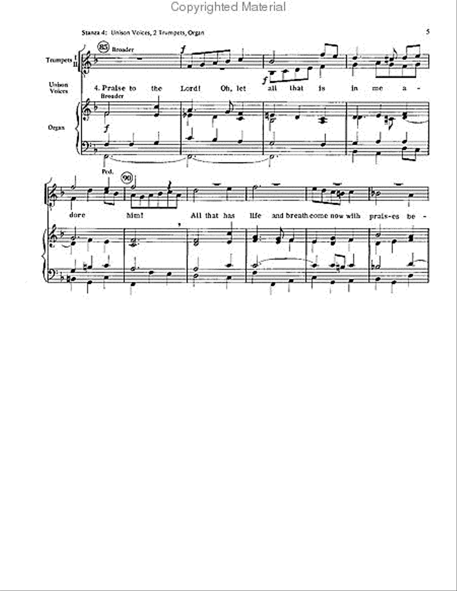 Praise to the Lord, the Almighty Choir scores gallery preview page 6