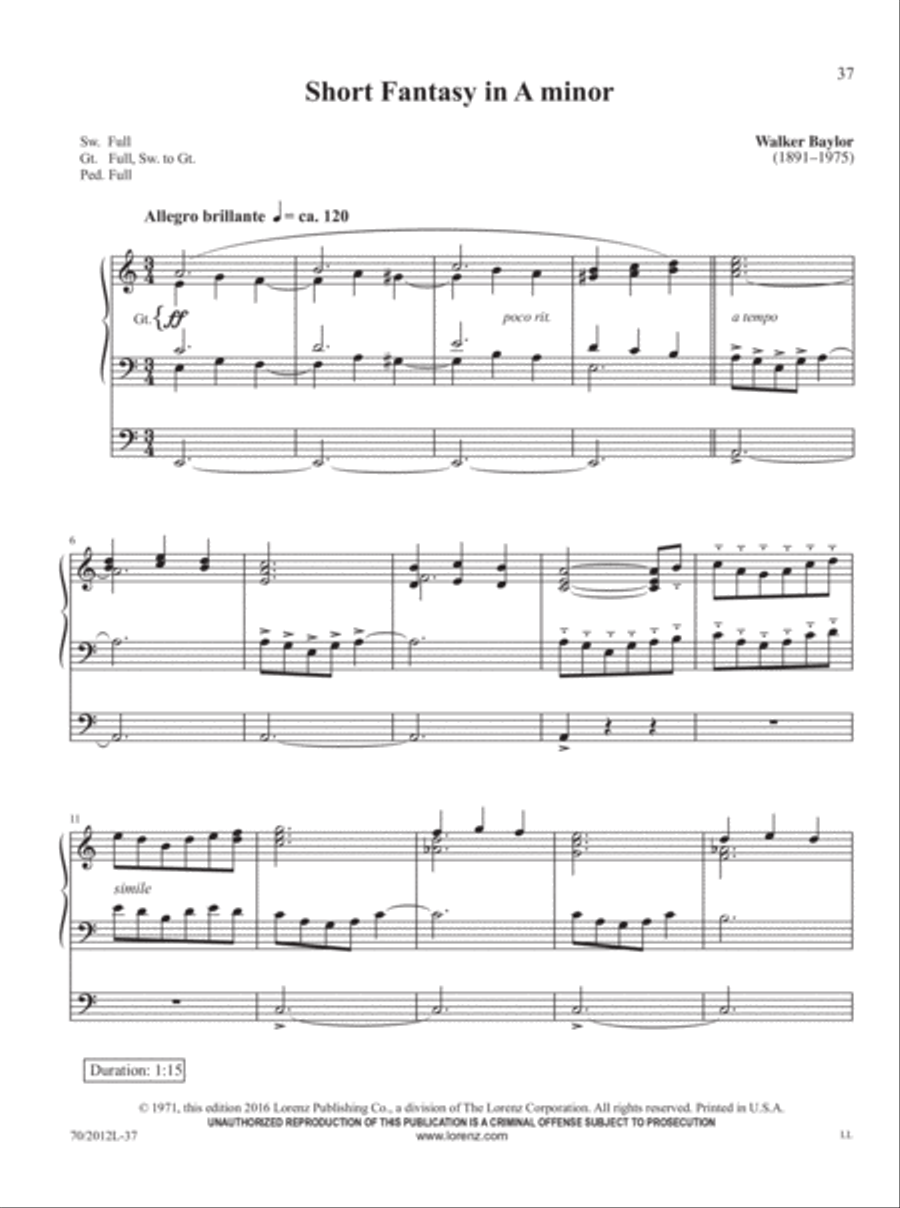 Music for Exultation and Reflection Organ Solo scores gallery preview page 14