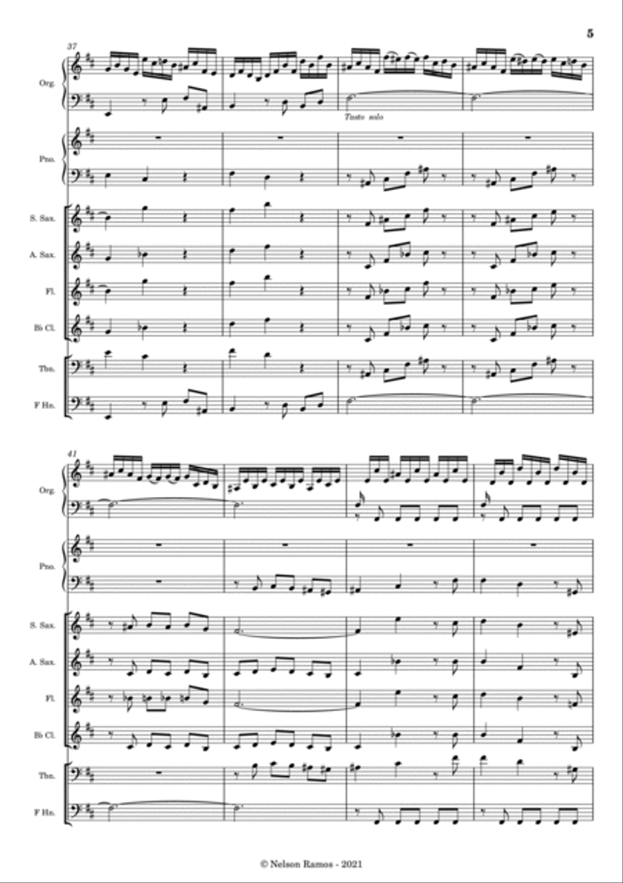BWV 29 – Wir danken dir, Gott, wir danken dir - Score Only Score scores gallery preview page 5
