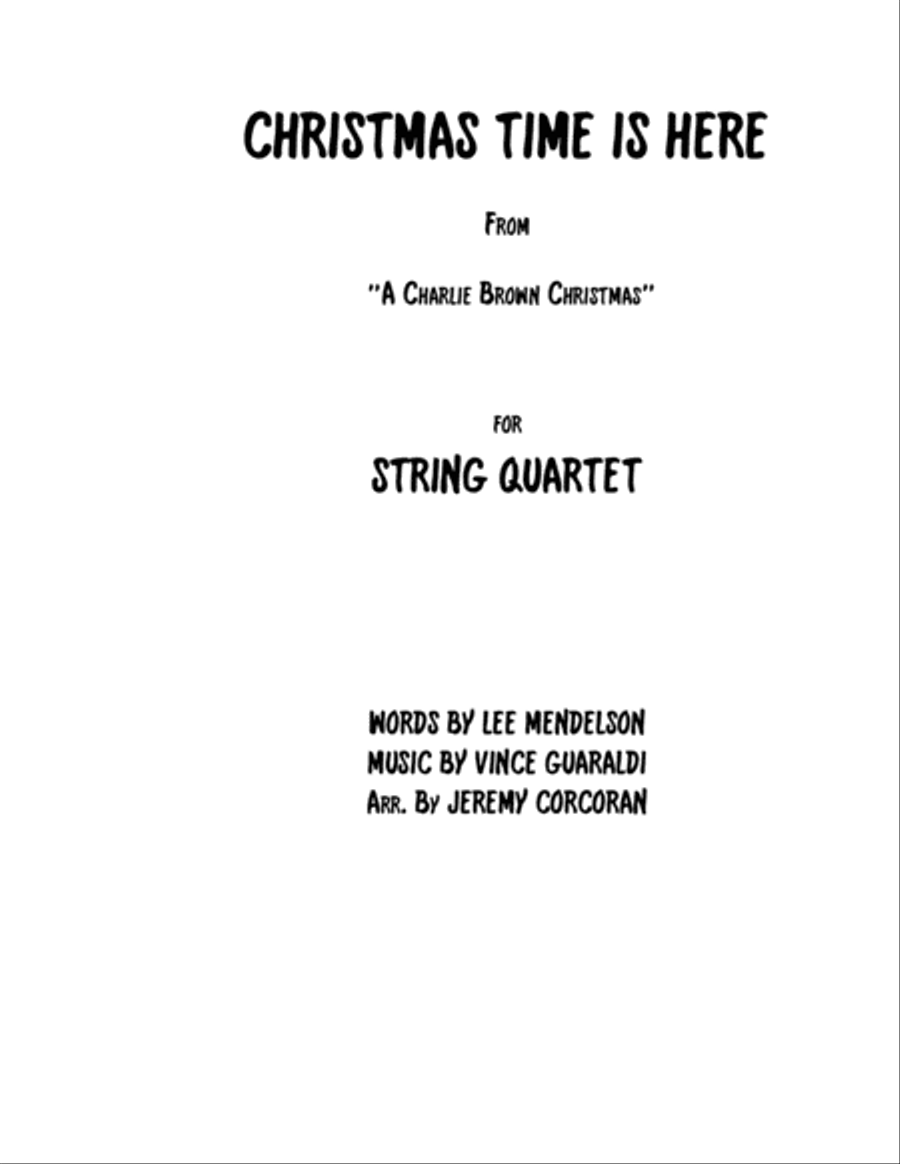 Christmas Time Is Here Christmas Time Is Here String Trio scores gallery preview page 1