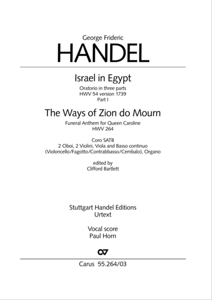 Israel in Egypt - Part I Israel in Egypt - Part I 4-Part scores gallery preview page 2