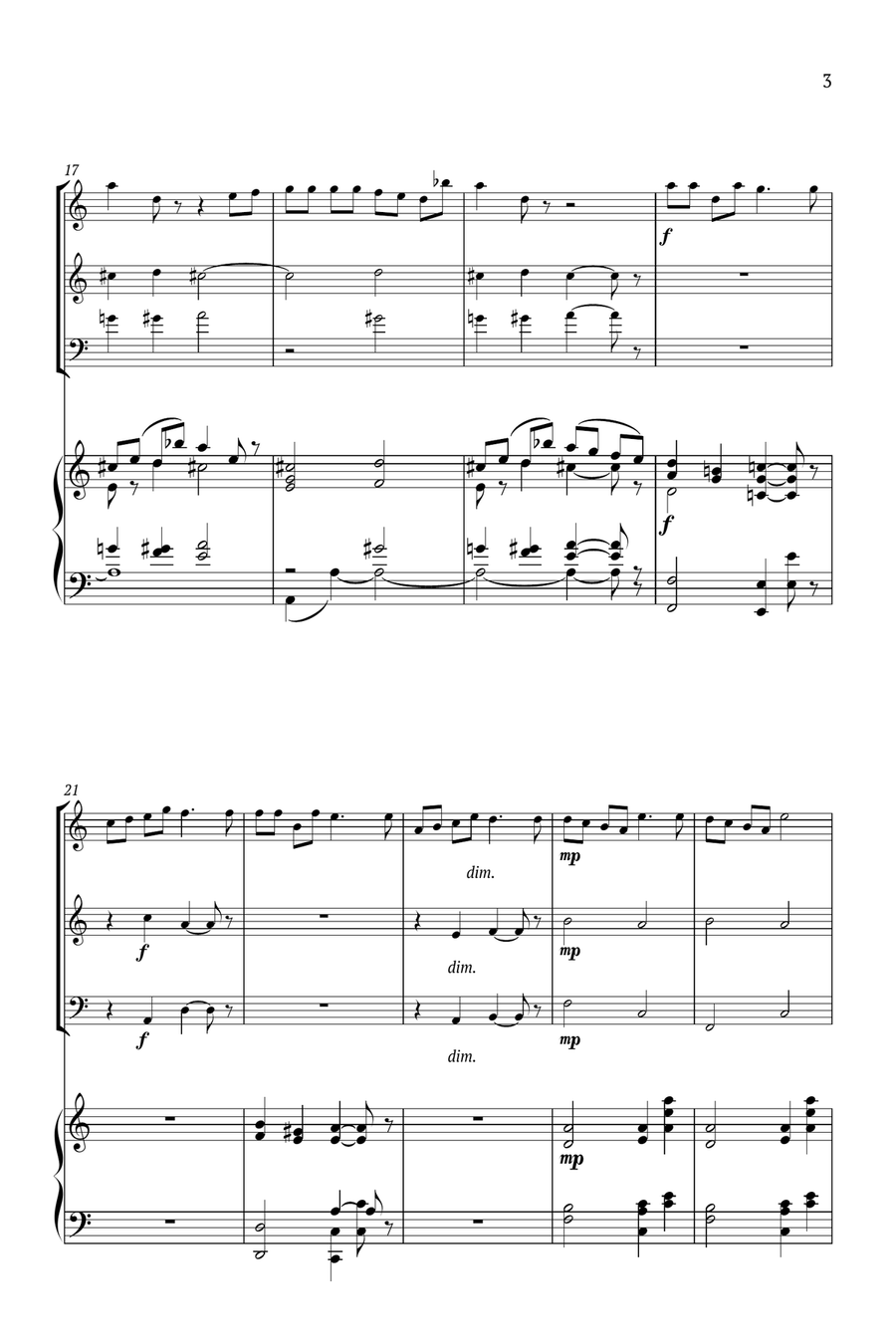16 song for children No.2 Op.54 Small Ensemble scores gallery preview page 3