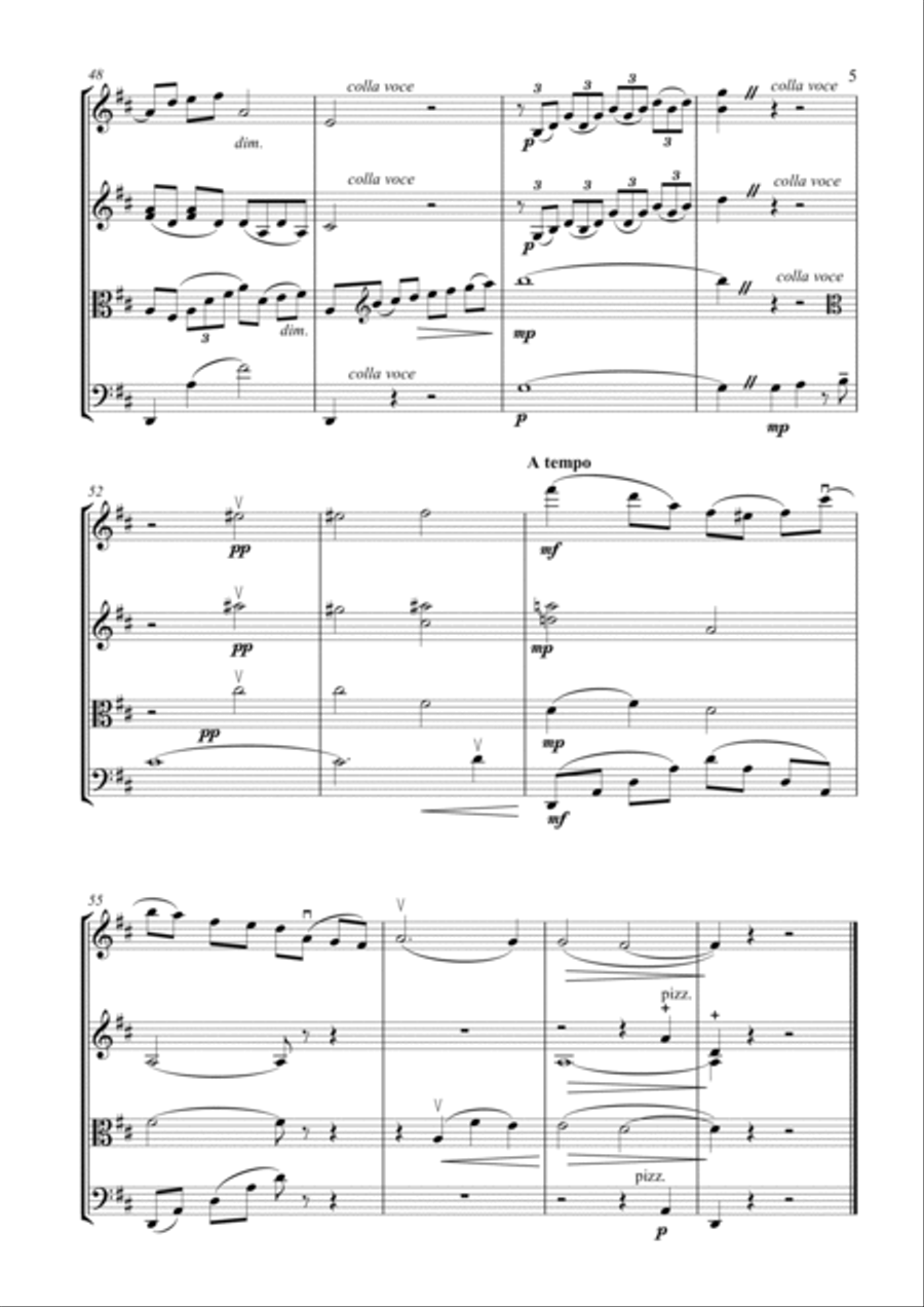 Flower Song from Carmen for String Quartet (