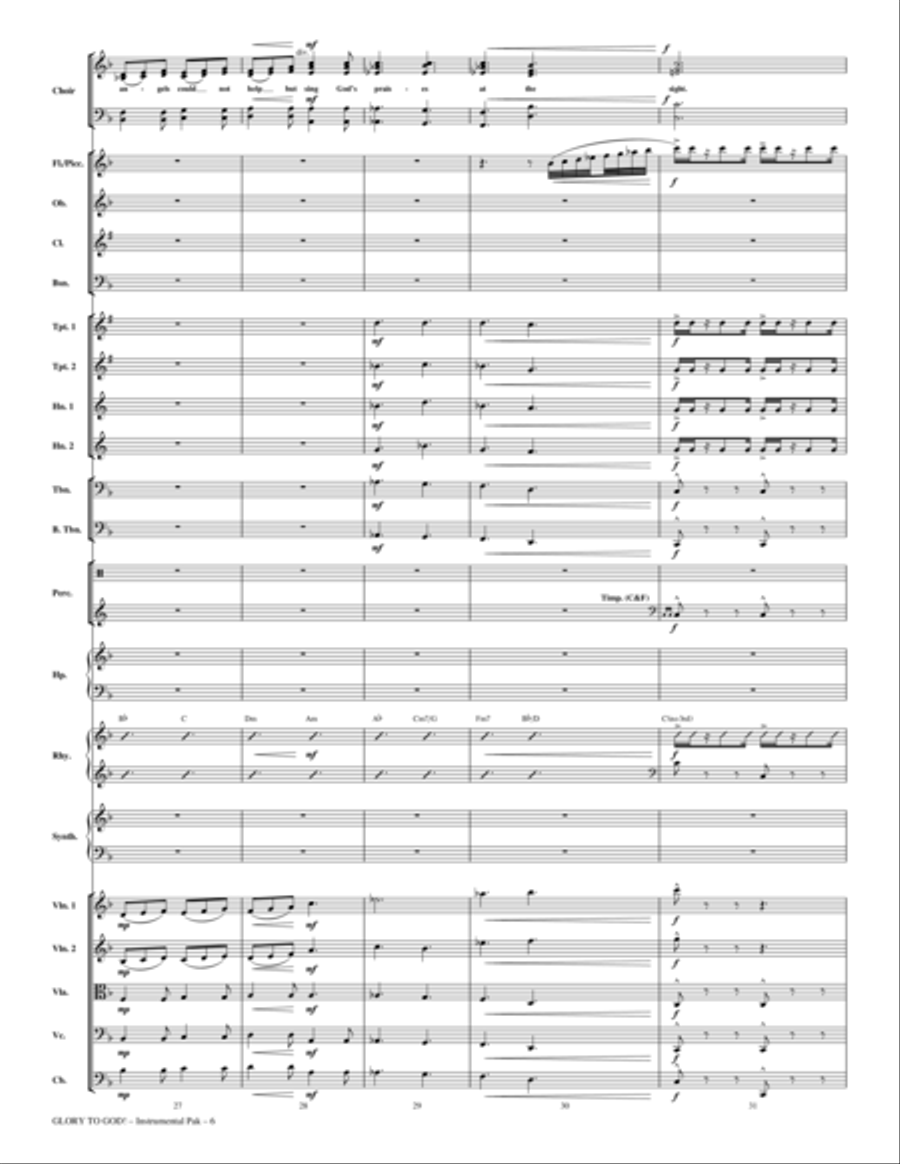 Glory to God! - Full Score Choir scores gallery preview page 6