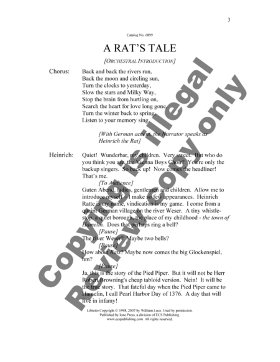 A Rat's Tale (Libretto) Choir scores gallery preview page 4