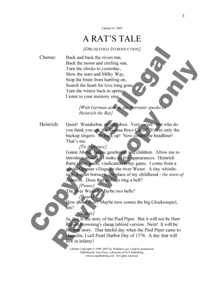A Rat's Tale (Libretto)