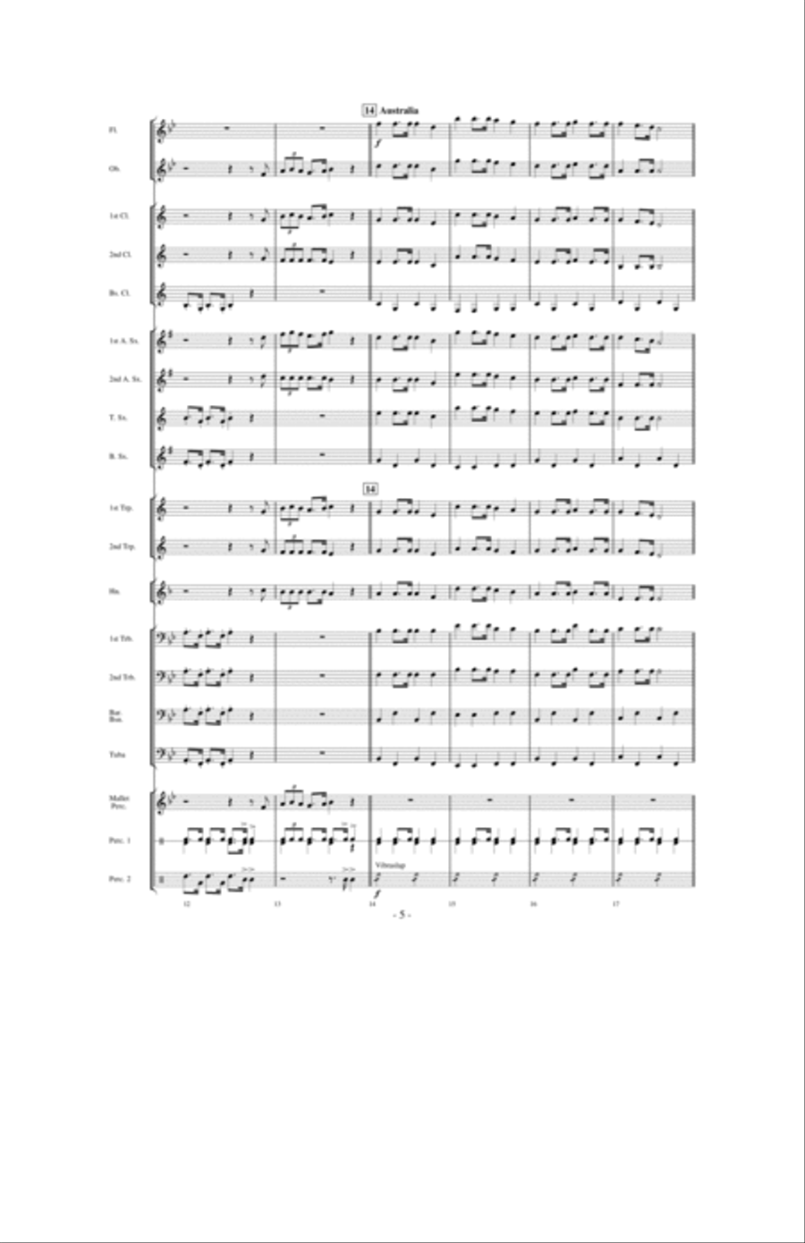 Around the World in 80 Measures Concert Band scores gallery preview page 4