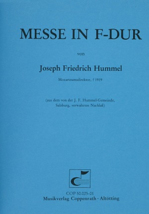 Book cover for Messe in F-Dur