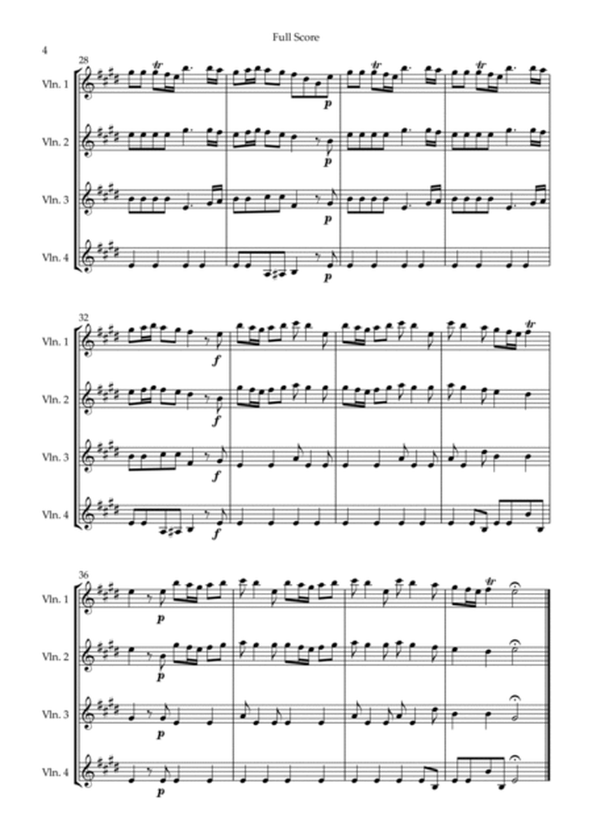 Spring (from Four Seasons of Antonio Vivaldi) for Violin Quartet image number null