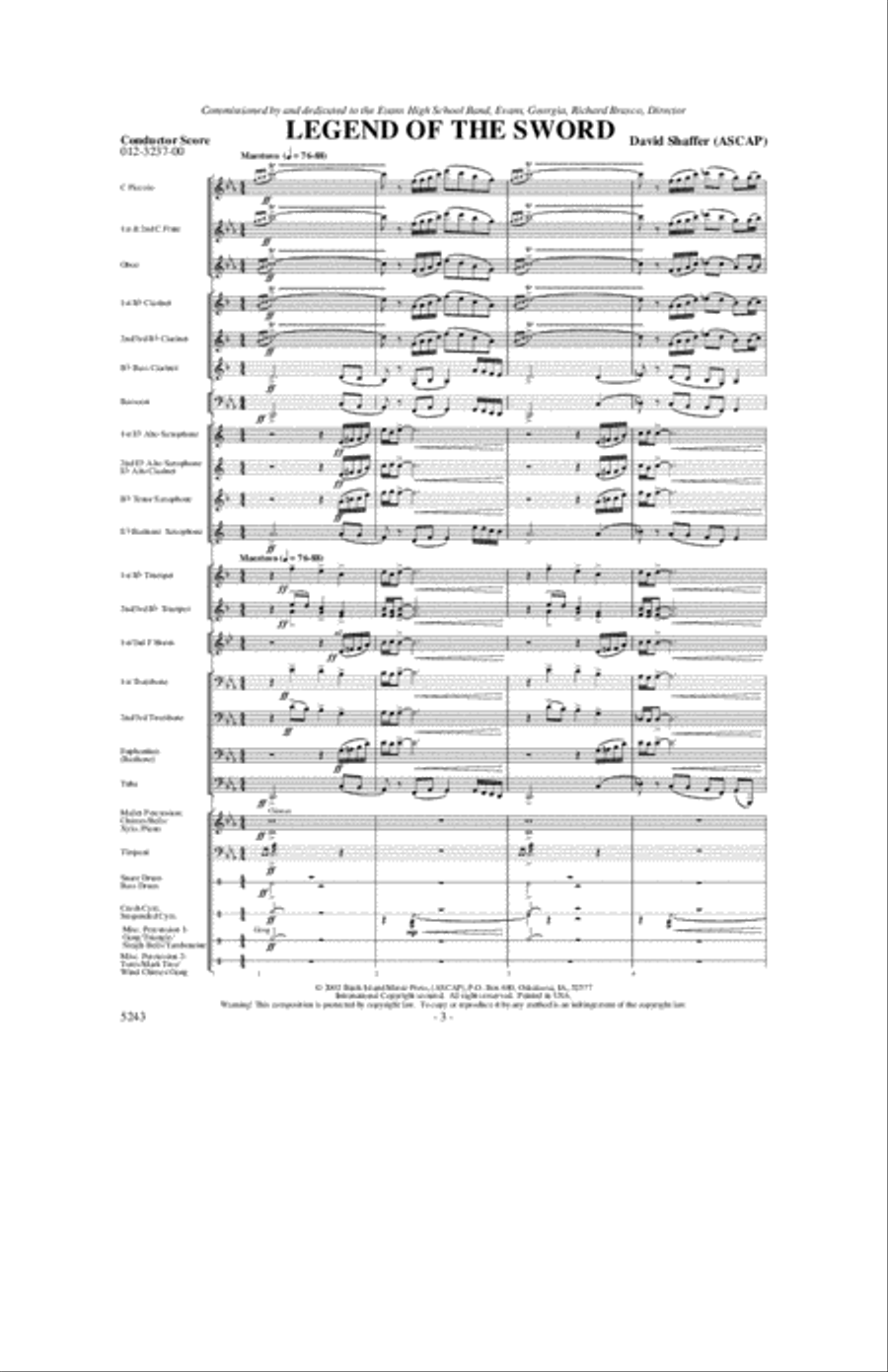 Legend of the Sword Concert Band scores gallery preview page 2