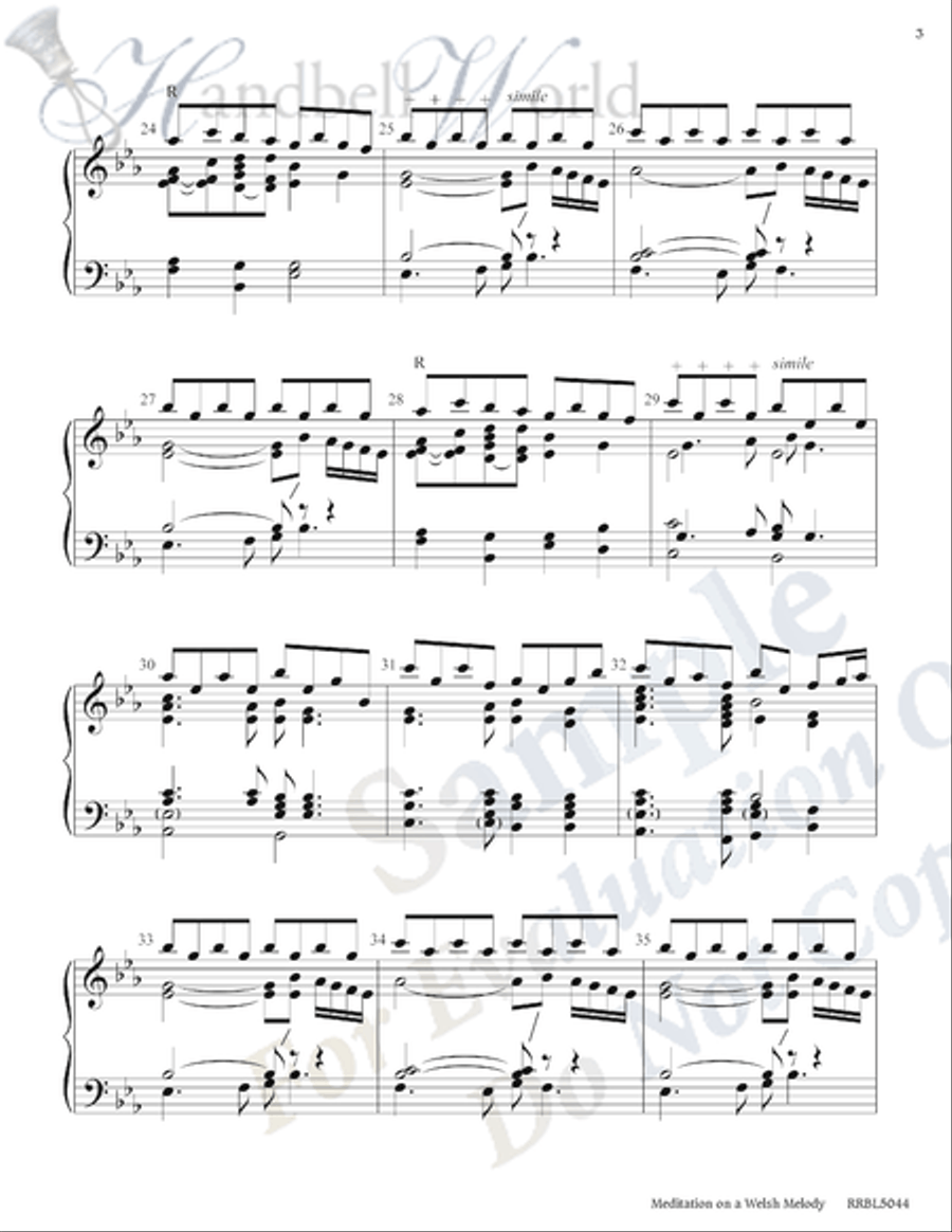 Meditation on a Welsh Melody 5-Octaves scores gallery preview page 4