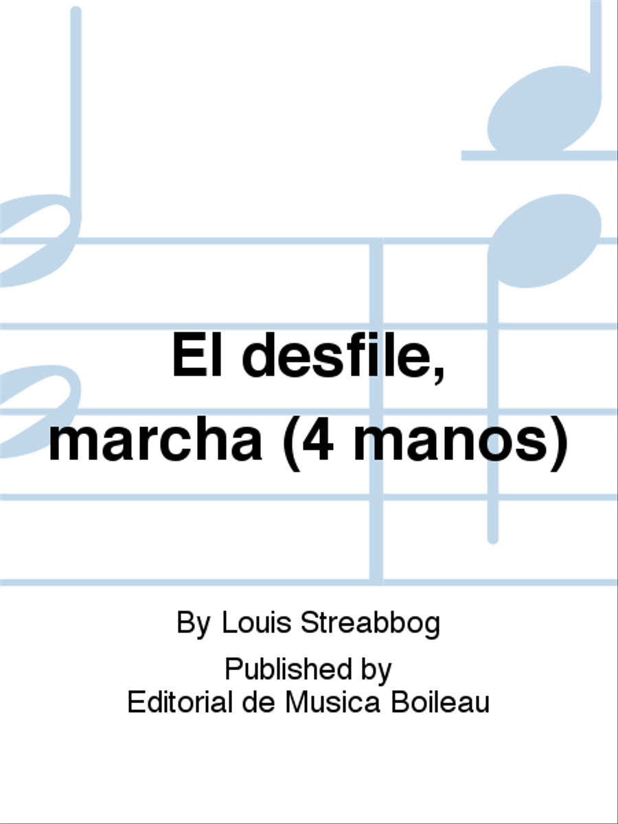 El desfile, marcha (4 manos) Piano Duet scores gallery preview page 1