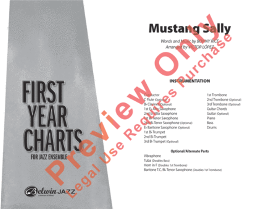Mustang Sally Jazz Ensemble scores gallery preview page 2