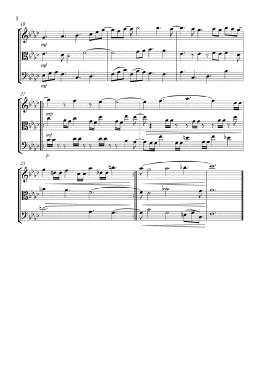 Espiritu, Alma y Cuerpo String Trio scores gallery preview page 2