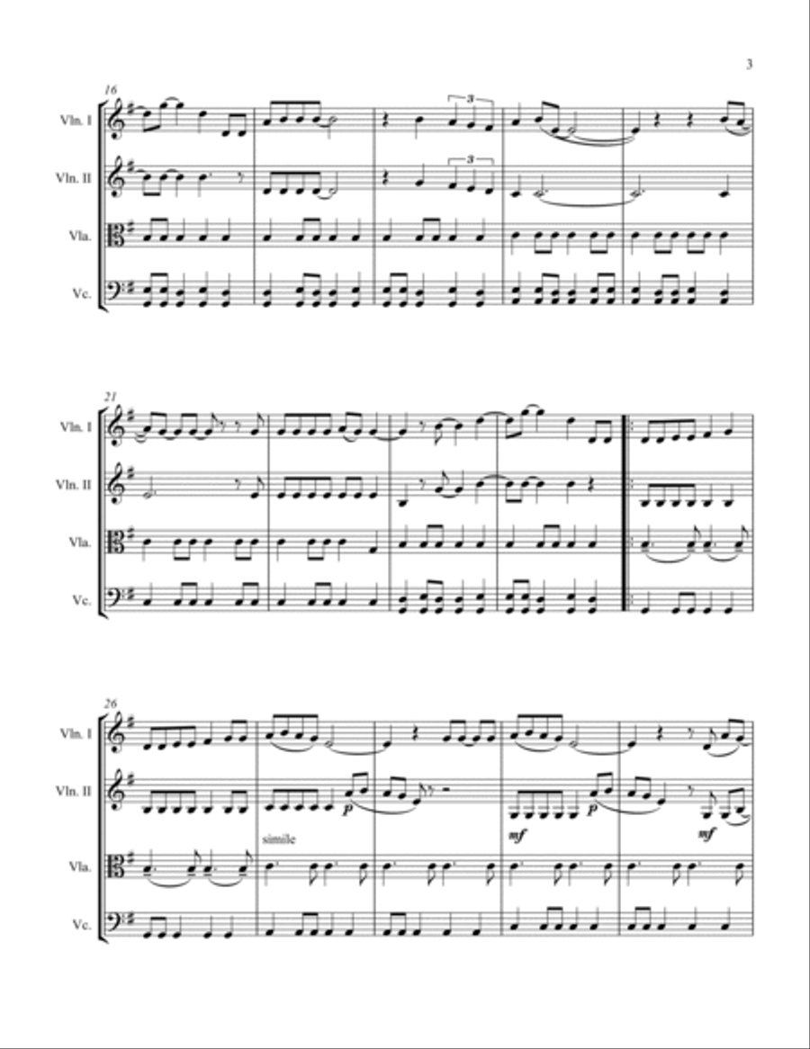 Marry You String Quartet scores gallery preview page 5