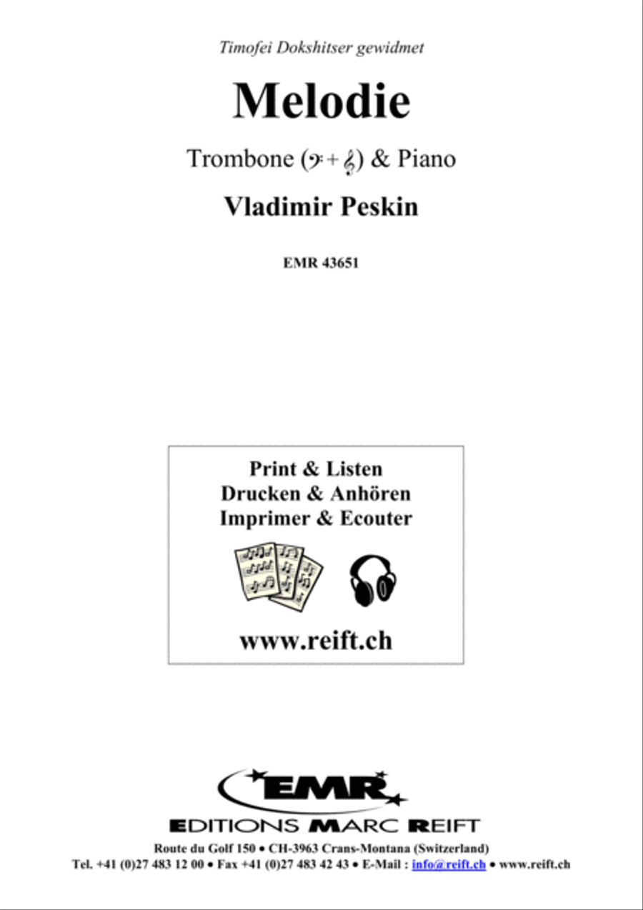 Melodie Melodie Piano Accompaniment scores gallery preview page 1
