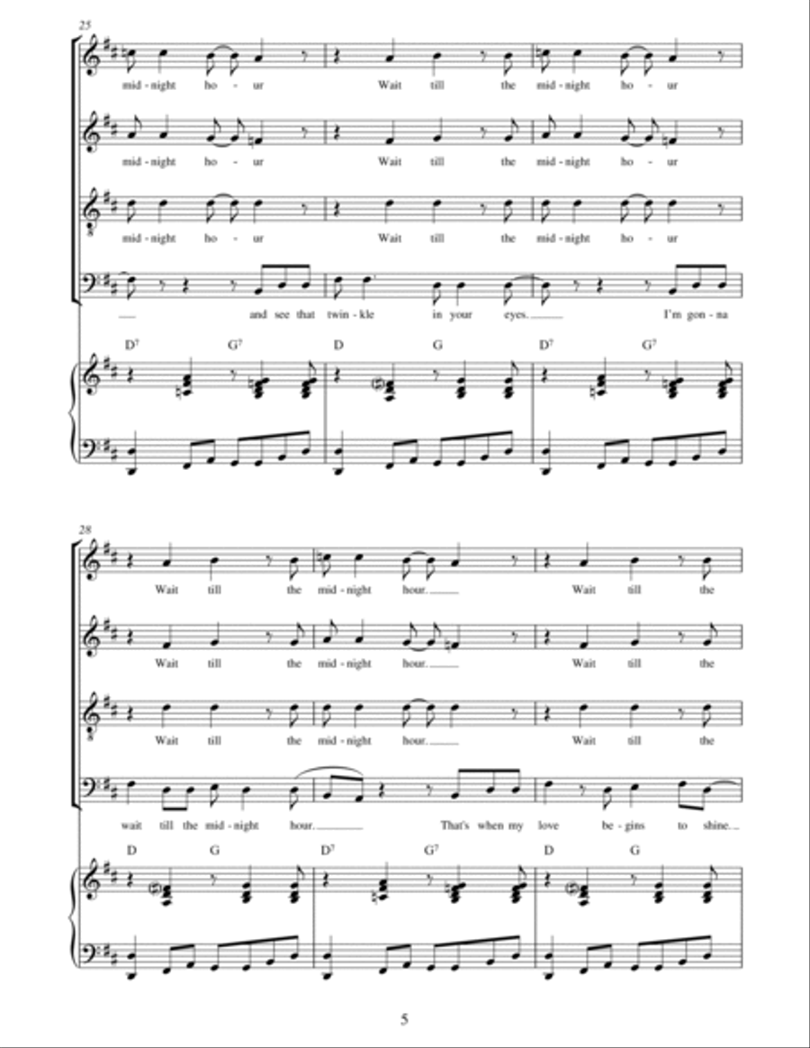 In The Midnight Hour 4-Part scores gallery preview page 5