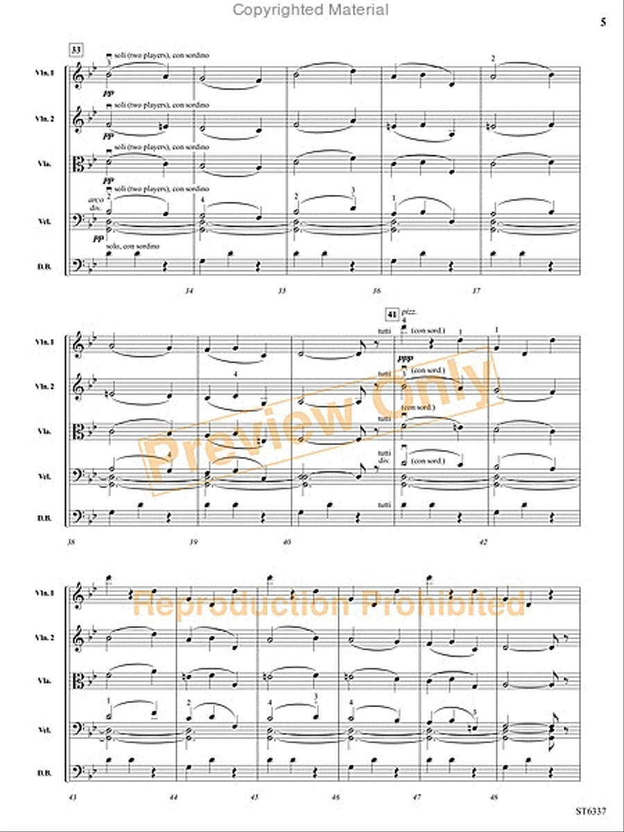 Menuet and Rigaudon String Orchestra scores gallery preview page 22