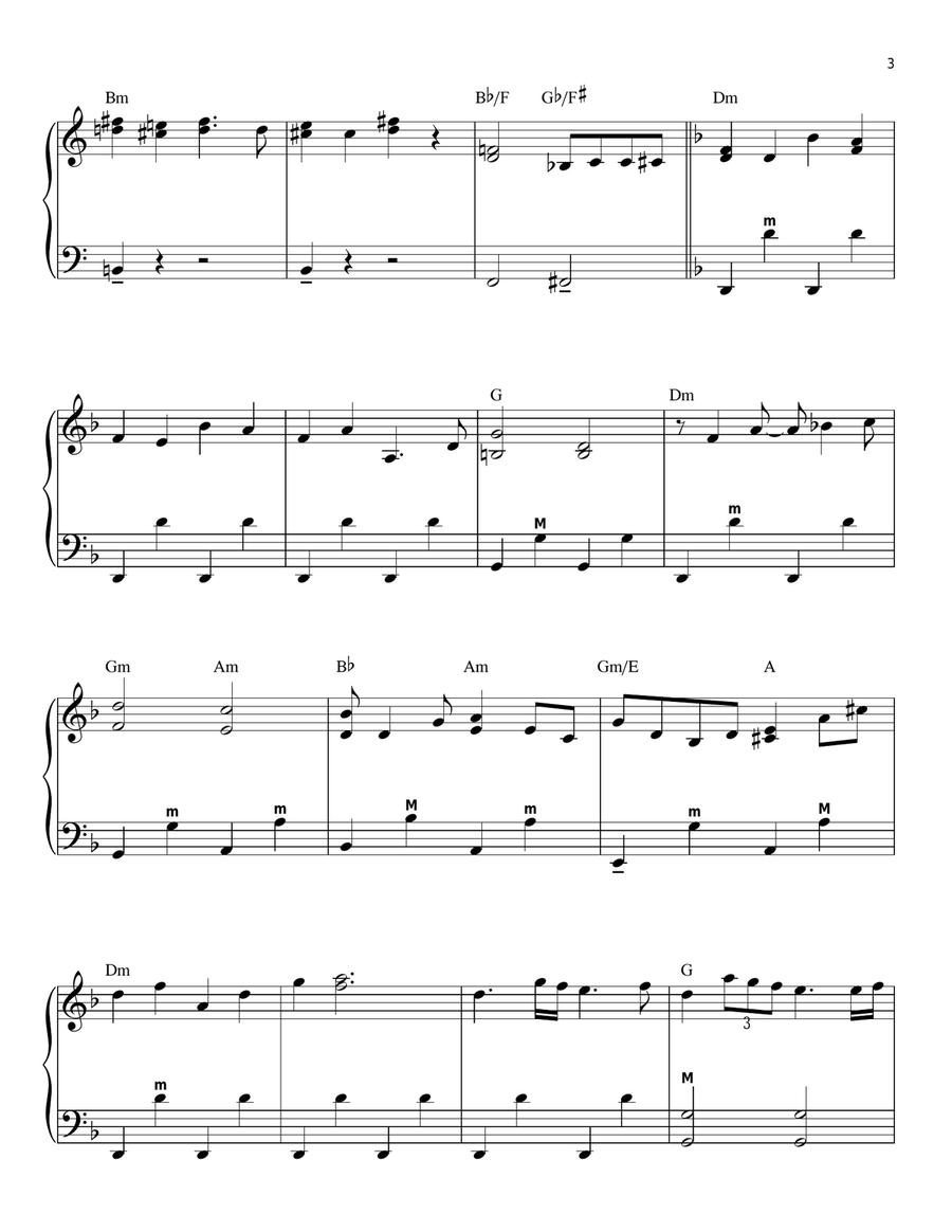 Rey's Theme Rey's Theme Piano scores gallery preview page 3