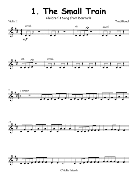 11 CHILDREN’S SONGS FOR STRING AND PIANO: PART FOR 2.ND VIOLIN image number null
