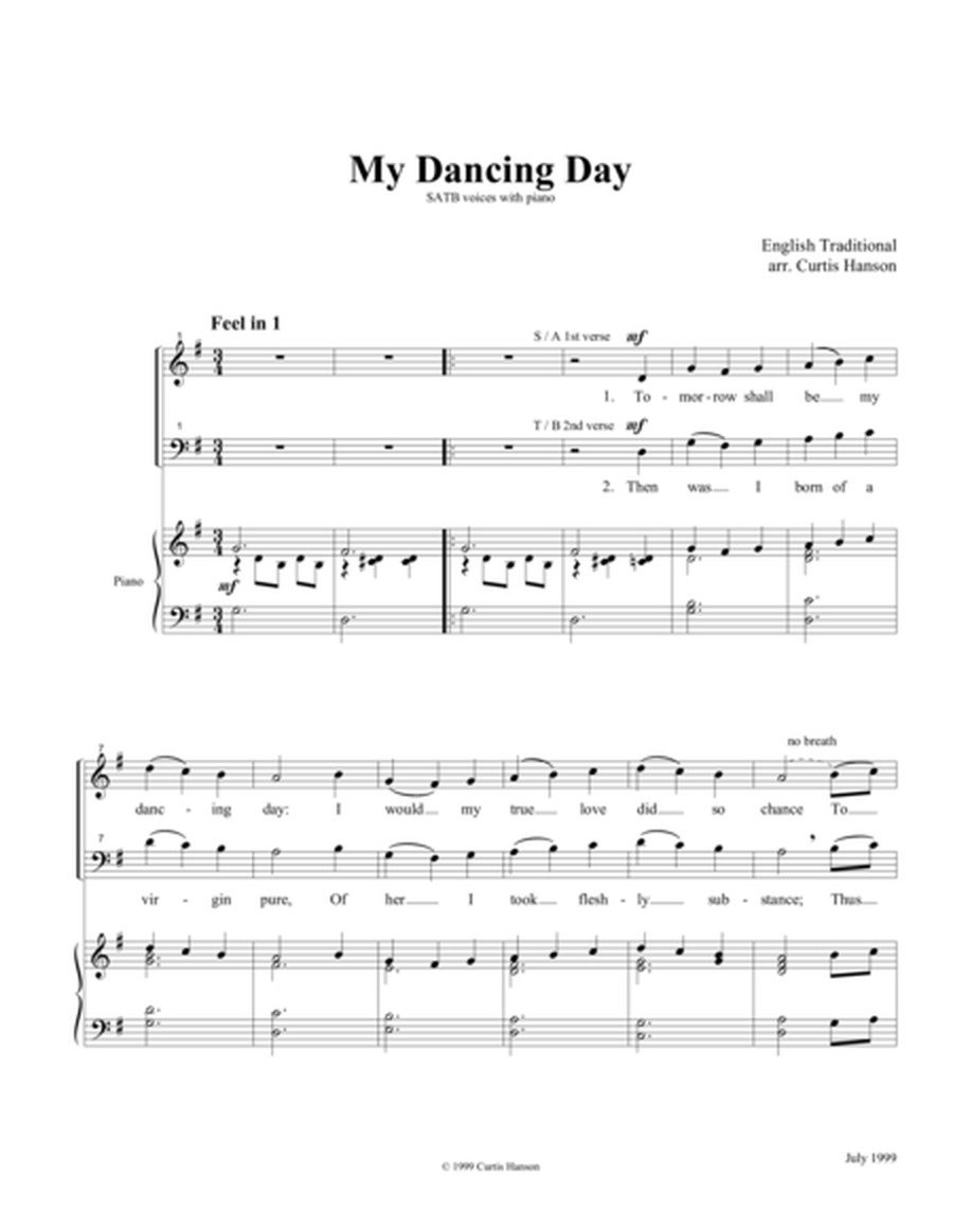 My Dancing Day (SATB) image number null